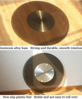 Heavy Duty 39 Inch Round Lazy Susan Turntable For Dining Table Top Hella Smooth Spin 10MM Tempered Safety Glass Kitchen Serving Centerpiece with aluminum alloy base