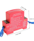 Straight Up Automatic Car Fire Extinguisher With Adhesive Mount For Rv Marine And Pickup Trucks compact red device with specifications.