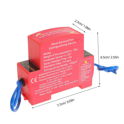 Ride Ready Auto Aerosol Fire Extinguisher With Instant Self Activation Trigger and Rock Solid Back Adhesive, 7.7cm x 6.5cm x 2.7cm