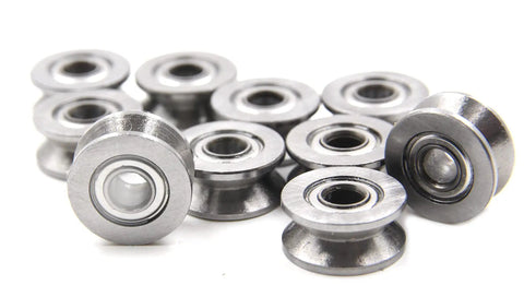 10 Pack V624ZZ Sealed Ball Bearings And V Groove Guide Pulleys Top Shelf Bearing Steel for smooth sliding doors and steering systems.