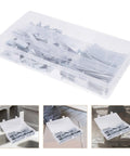 48 Piece Heavy Duty Drywall Anchors Toggle Bolt And Wing Nut Kit Carbon Steel Wall Anchors in transparent box
