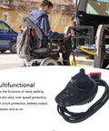 Versatile Electric Wheelchair Joystick Controller 24V 45A Brushed Motor Replacement With E Brake Universal Rocker shown with wheelchair