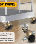 Smooth Operator 2 Inch Heavy Duty Double Ball Bearing Caster Wheels featuring sleek swivel design and brass accents for easy movement.