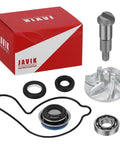 Heavy Duty Water Pump Rebuild Kit Featuring Upgraded CNC Impeller and Seals for Honda Trx450r Trx450er ATV components displayed.
