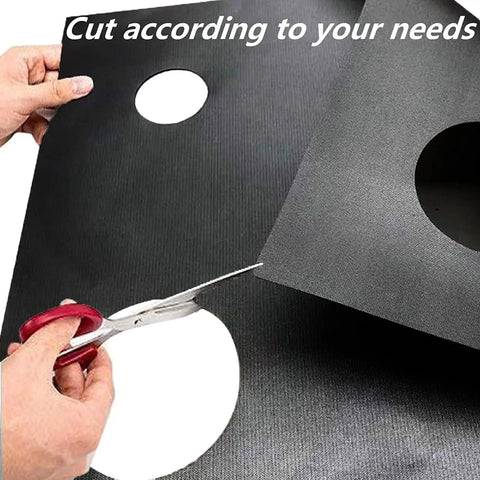 Hands cutting Top Protector For Gas Stoves Thick Nonstick Burner Covers Reusable Washable Stove Shield Durable 0.4mm Double Layer Protector
