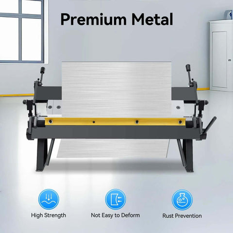 24 Inch Box And Pan Metal Brake With Eight Removable Fingers In 2 3 4 Inch Widths, 0 To 135 Degree Adjustable Hand Operated Sheet Metal Bender