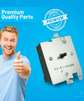 OEM Dryer Timer Replacement for Hotpoint RCA Fits Sears Kenmore models with man showing thumbs up on blue background