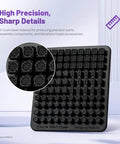 Next Level ABS Like 3D Printer Resin In Jet Black For High Precision Engineering Prints Built Different With Rock Solid Impact Resistance Ready To Drill And Tap Heavy Duty One Kilogram Vat detailed view of precision parts.