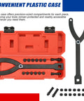 Variable Pin Spanner Wrench Set For Pulleys 15 Piece Go To Tool For Pulleys With Slots Or Holes Fits Camshaft And Crankshaft Pulleys And More in red plastic case