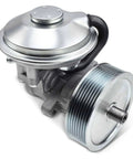 Straight Swap Mechanical Vacuum Pump For Dodge Ram 2500 And 3500 From 2003 Through 2007 With 5.9L Or 6.7L Engines, silver steel construction.