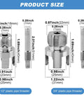 2 In 1 Pipe Threading Tool For Internal And External Threads With Dual End One Half Inch NPT And Three Quarter Inch NPT Dies sizes