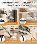 Kolerflo Handheld Steam Cleaner 2500W High Pressure Steamer For Floor Cleaning, image showing tools for various surfaces.
