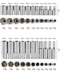Tough As Nails 11 Pc Socket Set And Hex Wrench Kit showing various metallic socket sizes 4mm to 14mm for versatile mechanic use.