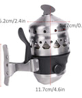 Durable Fishing Reel With 15Lb Line Capacity And Stainless Steel Metal Frame Six Plus One Bearings dimensions shown