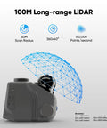 Handheld LiDAR Scanner With Embedded 4K Camera For Seamless 3D Scanning And Architectural Drafting Featuring Killer Precision And Zero Hassle Setup For Foremen And Contractors Who Need Rapid Field Results Daily showing side view with scanning dome.