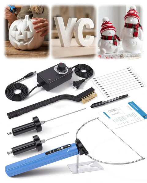 Badass 3 In 1 Hot Wire Foam Cutter Kit With 36 Watt Adjustable Blade And Ten Extra Replacement Wires for precision shaping and carving.