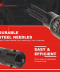 Edge Series Needle Scaler Attachment For 114GQC Air Hammer 0.401 Inch Barrel Converts Your Tool Into A Heavy Duty Paint Rust Dirt And Weld Slag Remover With 19 Durable 3mm Needles And Screw On Mount