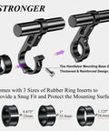 Handlebar Extender Extensions with 4 Inch Cross Bar for Bike and Motorcycle Mounting of Phone Holder GPS Navigation Action Camera