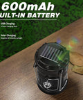 4 Pack Solar Camping Lanterns Collapsible Led Lantern And Flashlight USB Rechargeable Emergency Lights top solar panel view