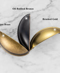 Three Inch Oil Rubbed Bronze Cup Pulls For Cabinets And Drawers Solid Metal Hardware 10 Pack Includes Matching Screws on display.
