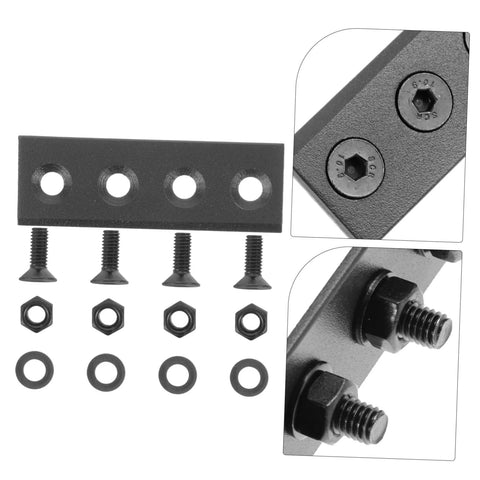 Sliding Barn Door Hardware Connector Set With Flat Plate Track Adapters For Stable Installation On Barn Doors And Cabinets