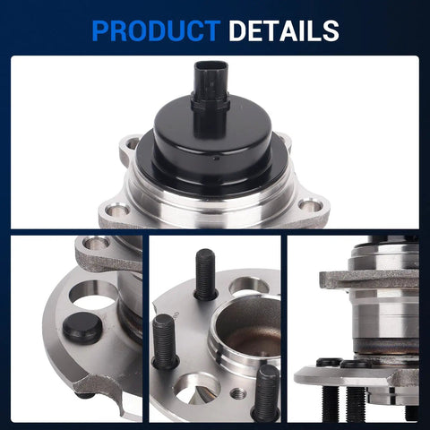 Close-up view of Rear Wheel Hub Assembly For Toyota Sienna 2004 To 2010 Fwd Model with ABS sensor and bolt holes.