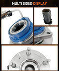 2-Pack Front Wheel Hub Bearing Assembly 513121, sealed ball bearing close-up with 5-lug ABS sensor for Chevy, Buick, Cadillac, Pontiac