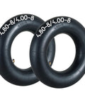 Two Pack 4.80/4.00-8 Inner Tubes with TR87 Angled Valve Stem, heavy duty replacement for lawn mowers, wheelbarrows, go karts, ATVs