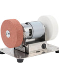 Powerful 100 Watt Mini Bench Grinder With Dual Wheels And Adjustable Speed For Smooth Wood Polishing And Steel Sharpening A Tight Little Workshop Essential, showcasing sturdy design and dual grinding wheels.