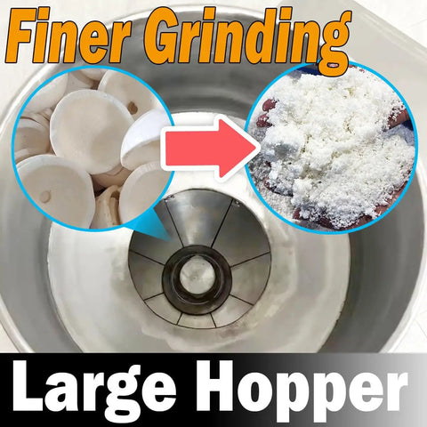 Top view of Industrial Grade Coconut Grinder And Root Veg Processor for High Capacity Grinding with large hopper