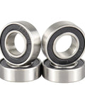 S688-2RS 8x16x5mm ABEC-5 Precision Stainless Steel Ball Bearings Double Rubber Sealed for motors, set of four.