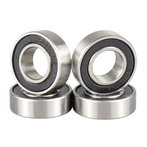 S688-2RS 8x16x5mm ABEC-5 Precision Stainless Steel Ball Bearings Double Rubber Sealed for motors, set of four.