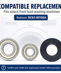 Kick That Loud Grind To The Curb With This Beefy Drum Bearing And Seal Kit For Front Load Washers DC6200156A, showing two bearings and a seal.