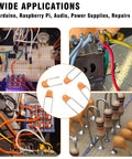 600 Piece Ceramic Capacitor Assortment Kit With 15 Essential Values From 10pF To 100nF shown in circuit projects and repairs.