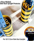 Built Tough Bully Proof Heavy Duty Pallet Rack Protectors Forklift Bumper Guards For Warehouse Columns with yellow black stripes
