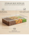 Clear Pet Storage Bin Kick Clutter To The Curb In Style Slick Transparent Plastic Organizer For Pantry Snacks And Desk Essentials Stackable Home Solution To Keep Your Setup Lookin Legit with lid, filled with coffee beans and pasta, showcasing stackable design.