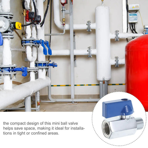 Mini Brass Ball Valve 1/4 Inch Female To Male Npt Threaded Shut Off Valve Built Solid For Home Plumbing And Garden Work That Works Like A Charm Under Pressure connected in plumbing system.