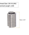 3/8-16 UNC Wire Thread Inserts, 2.5D Helical Coiled Type, 304 Stainless Steel Thread Repair Inserts For Screw Repair And Maintenance