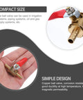 Kickass 2Pcs Copper Ball Valve 6MM Fittings With Red Handle Hella Tough Air Pump And Irrigation Shut Off Valve, compact size in hand.