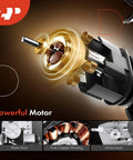 Beefy Front Driver Side Power Window Regulator With 2 Pin Motor For Chrysler Pacifica 2004 2005 2006 SUV OEM Replacement Direct Fit Front Left Window Regulator Assembly, pure copper winding motor detail