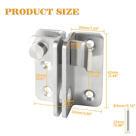 Super Legit Heavy Duty Stainless Steel Flip Latch For Garden Gates Sheds And Barn Doors Hand Brushed Rust Proof Outdoor Security Lock L Size dimensions.