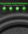 2 Pack Mountain Bike Tires 26x1.95 Folding Replacement With 2 Inner Tubes And Levers Puncture Resistant, wet black butyl elastomer