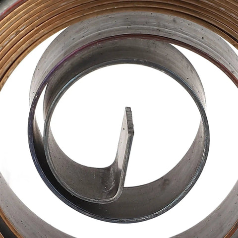Close-up of 2 Pack Drill Press Return Spring Kit Chrome Plated For Bench Drills Quill Return Springs Your Go To Top Return Solution Compatible With Horizontal And Vertical Drill Presses showing spiral detail.
