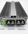 Top Tier High Current Dc Dc Boost Module Ev Quick Charge Setup 12 To 28 Volt Step Up Regulator connections with input and output terminals.