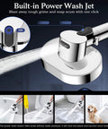 High Pressure Shower Head With Handheld Four Spray Modes Water Filtration Anti Clog Silicone Nozzles For Hard Water Built In Power Wash