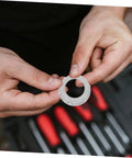 Plastic Electrical Insulating Bushing 4 Inch Heat Resistant Weatherproof 100 Pcs Outdoor Control Panel Bushing Install Versatile For Control Panels Machinery Wiring Enclosures, shown in hand