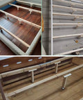 Adjustable TShaped Bed Slat Support Legs Solid Wood Table And Cabinet Feet Easy Install Durable Design shown under bed frames.