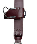Two-In-One Leather Tool Holder For Carpenters And Electricians Hammer And Pliers Holster With Belt Loop in brown leather