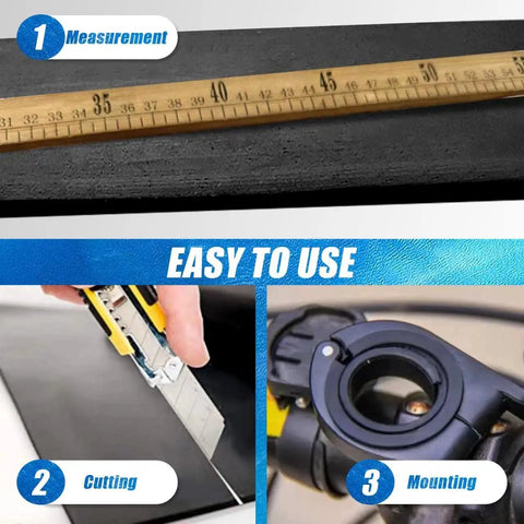 Step-by-step guide for using 12 Piece Bicycle Handlebar Rubber Gasket Set With DIY Gasket, Anti Vibration And Anti Slip Stem Spacers.