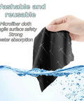 6-pack microfiber glasses cleaning cloths, black, for eyeglasses and phone screens